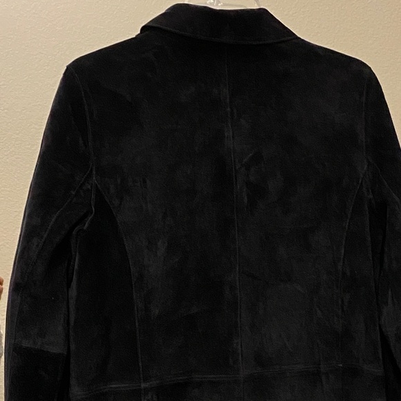Valerie Separates Elegant Black Suede/Leather Blazer Jacket Size M - Picture 2 of 12